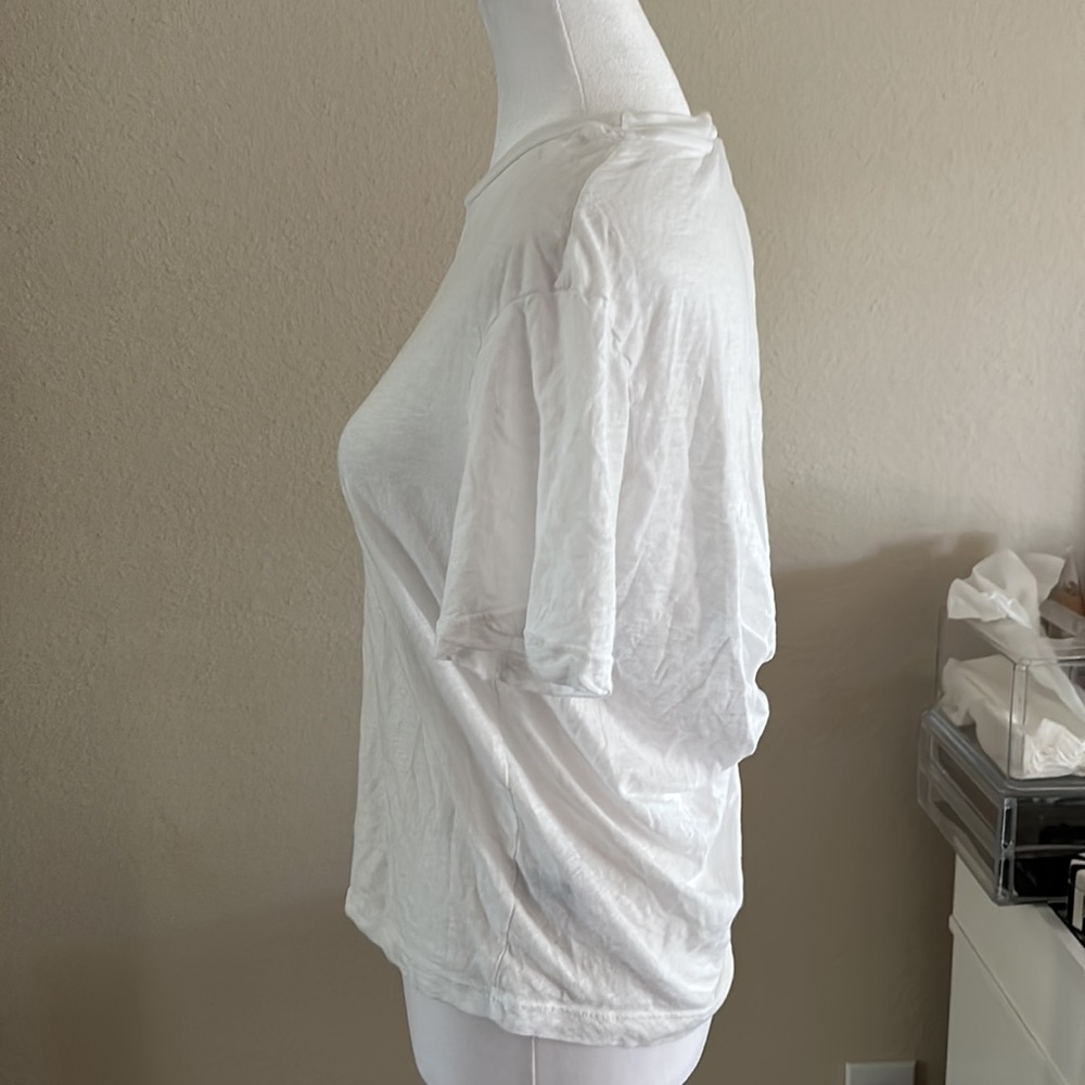 Stateside X Anthropologie open twist back white tee  - worn once XS - Picture 3 of 4